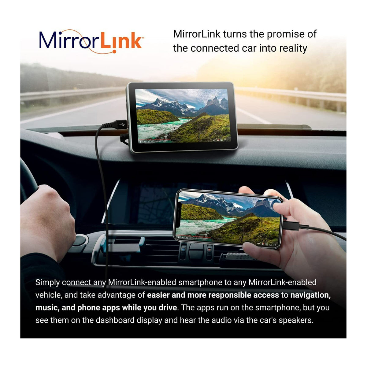 Car and Driver Intellidash 7-Inch IPS Touchscreen Bluetooth Multimedia Player (Open Box)