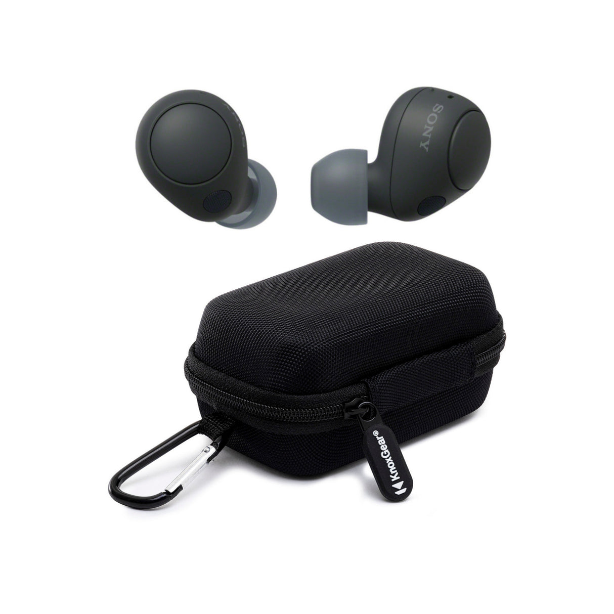 Sony WF-C700N Truly Wireless Noise Canceling Bluetooth Earbuds with Mic (Black) with Earphone Case
