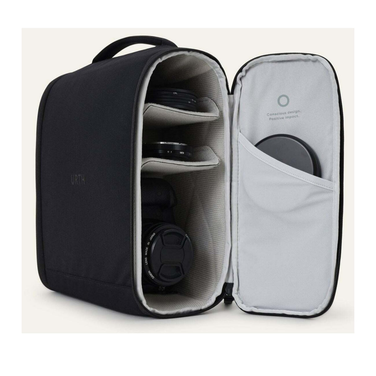 Urth Norite 24L Weatherproof Nylon Made Modular Camera Backpack Plus Camera Insert (Black)