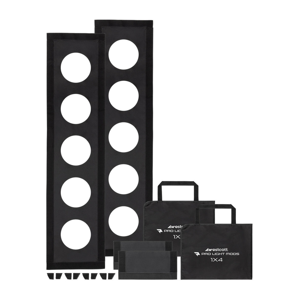 Westcott Pro Light Adjustable Corner System Mods 1 x 4 with Travel Case (2-Pack)