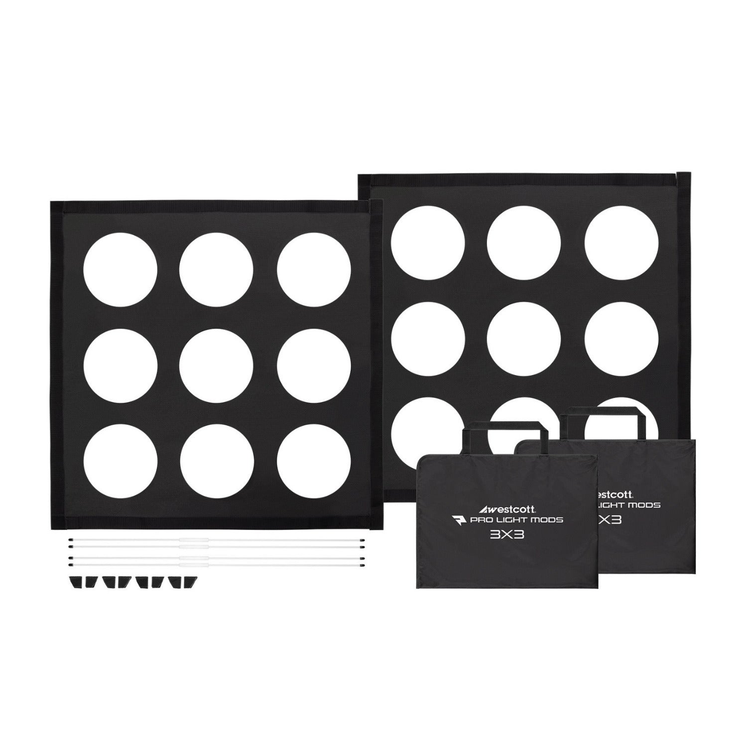 Pro Light Adjustable Corner System Hook Loop Tape Lining Mods 3 x 3