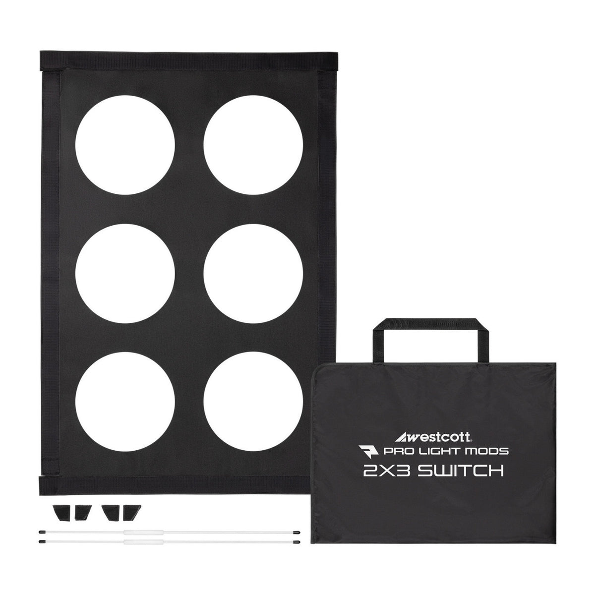 Westcott Pro Light Adjustable Corner and 1.5-Inch Hook-And-Loop Lining Mods 2 x 3 (Rapid Box Switch)