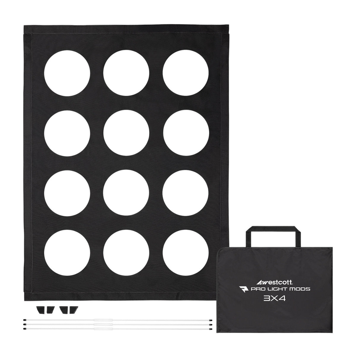 Westcott Pro Light Adjustable Corner System and Hook-And-Loop Tape Lining Mods 3 x 4 with Case