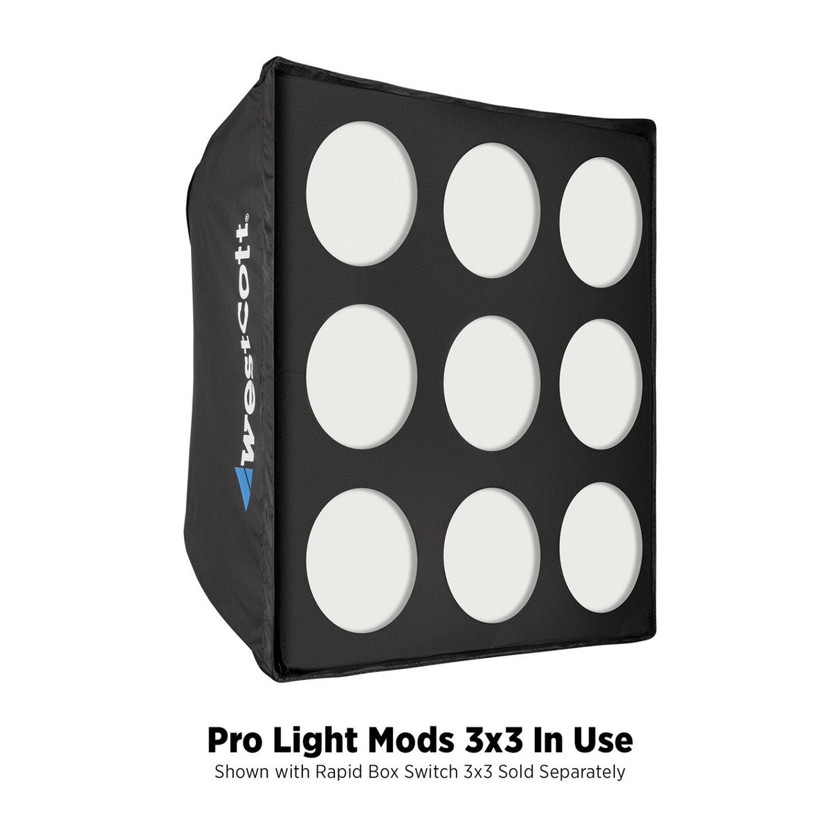 Westcott Pro Light Adjustable Corner System and Hook-And-Loop Tape Lining Mods 3 x 3 with Case