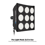 Westcott Pro Light Adjustable Corner System and Hook-And-Loop Tape Lining Mods 3 x 3 with Case