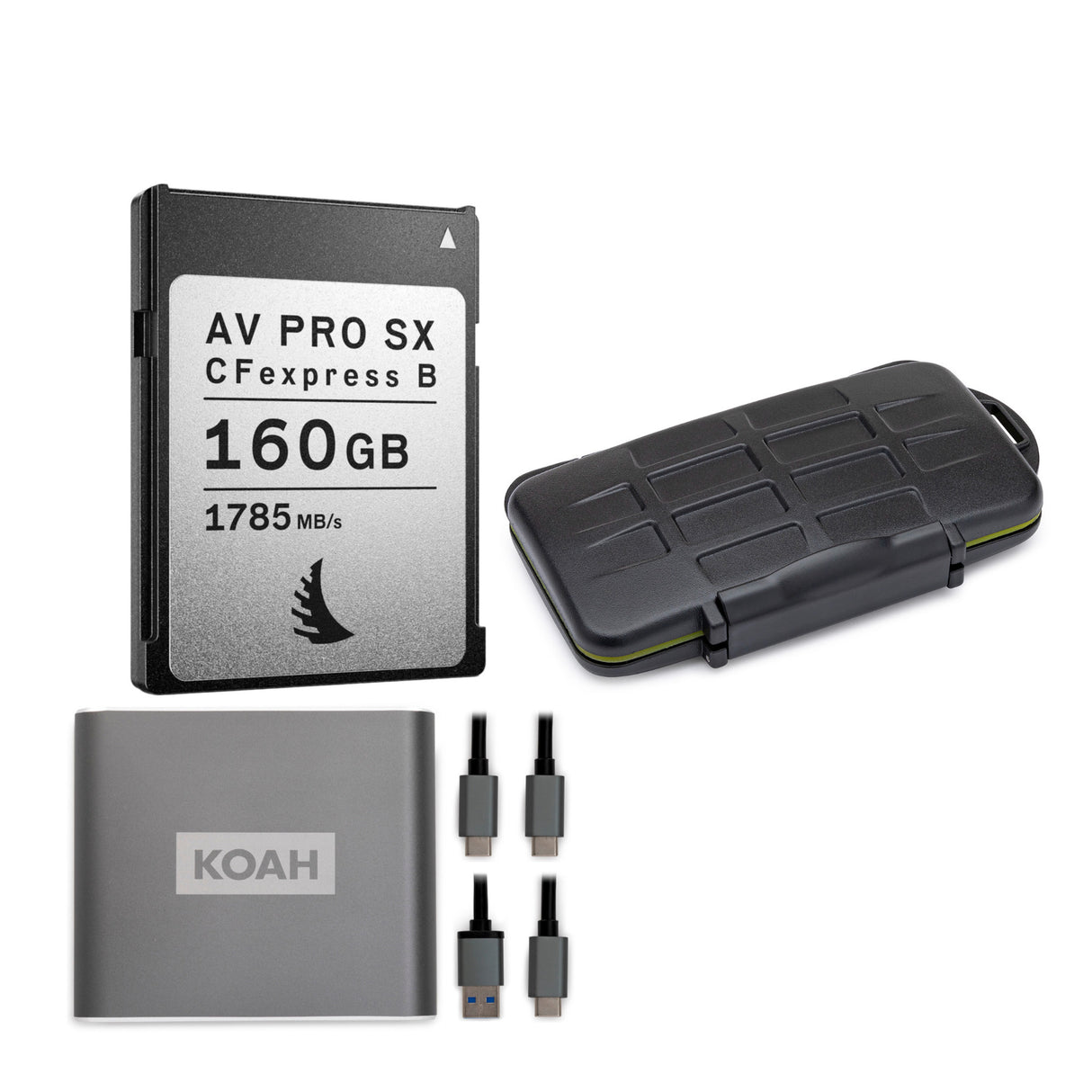 Angelbird 160GB AV PRO CFexpress 2.0 Type B SX Memory Card with Card Reader Bundle