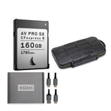 Angelbird 160GB AV PRO CFexpress 2.0 Type B SX Memory Card with Card Reader Bundle
