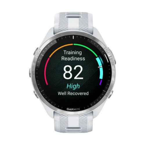 Garmin Forerunner 965 GPS 1.4-Inch Display Titanium Bezel Running Smartwatch(Whitestone/Powder Gray)