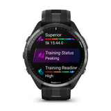 Garmin Forerunner 965 GPS Running Smartwatch (Black) with Charger Stand and Port Protectors