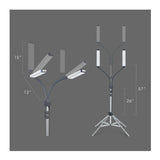 Glamcor Elite X Portable, Lightweight, Easy to Dismantle and Store Professional Light Kit (Gray)