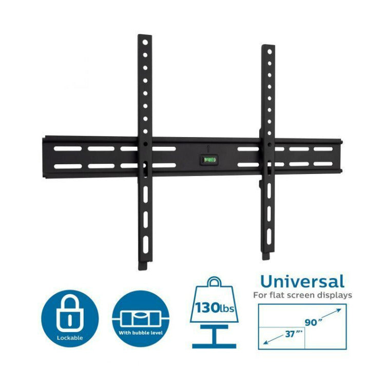 Philips Thin-Profile Fixed TV Wall Mount for Up To 90-Inch Flat Screen (Black) (Open Box)