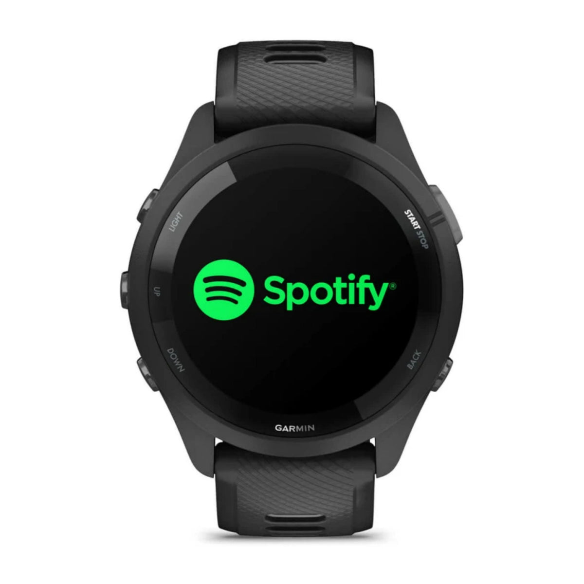 Garmin Forerunner 265 GPS Running Smartwatch (Black) with Charger Stand and Port Protection Plugs