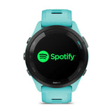 Garmin Forerunner 265 GPS Running Smartwatch (Aqua) with Charger Stand and Port Protection Plugs
