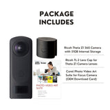 Ricoh Theta Z1 360 Camera with 51GB Internal Storage with Lens Cap and Corel Art Suite