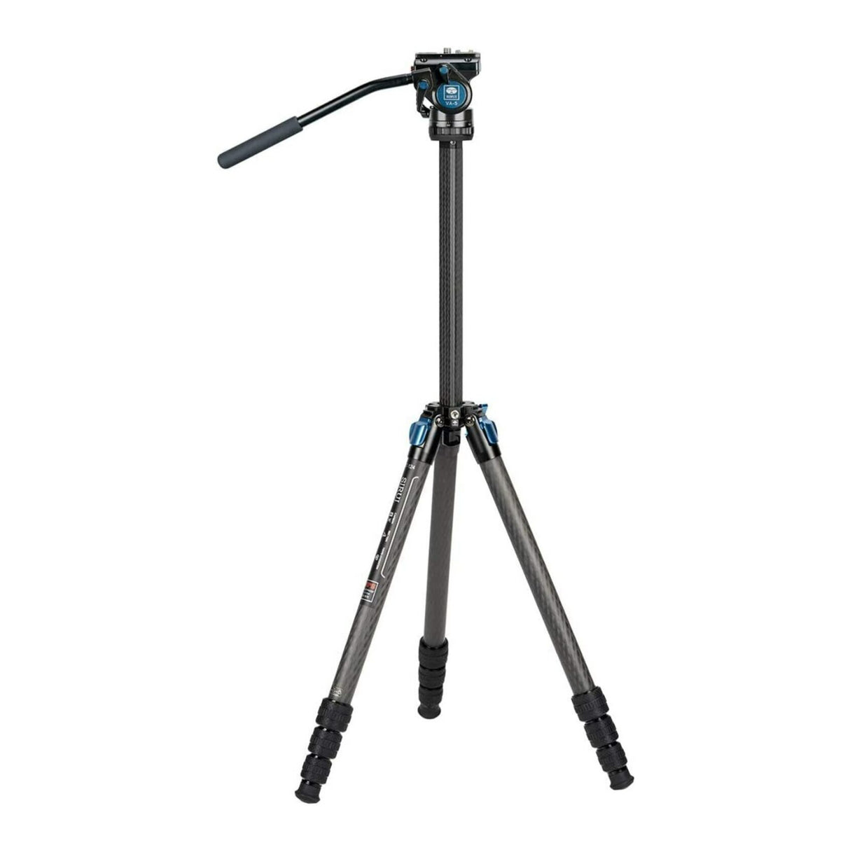 Sirui ST124 VA-5 Carbon Fiber 4 Legs Waterproof 62.2-Inch Travel Tripod with Fluid Video Head