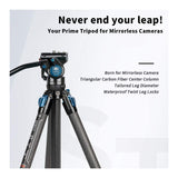 Sirui ST124 VA-5 Carbon Fiber 4 Legs Waterproof 62.2-Inch Travel Tripod with Fluid Video Head