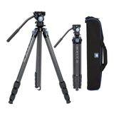 Sirui ST224 VA-5 Carbon Fiber 4 Leg Waterproof Dustproof 72-Inch Travel Tripod with Fluid Video Head