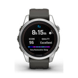 Garmin fenix 7S Pro Solar Multisport GPS Smartwatch (Silver with Graphite Band)