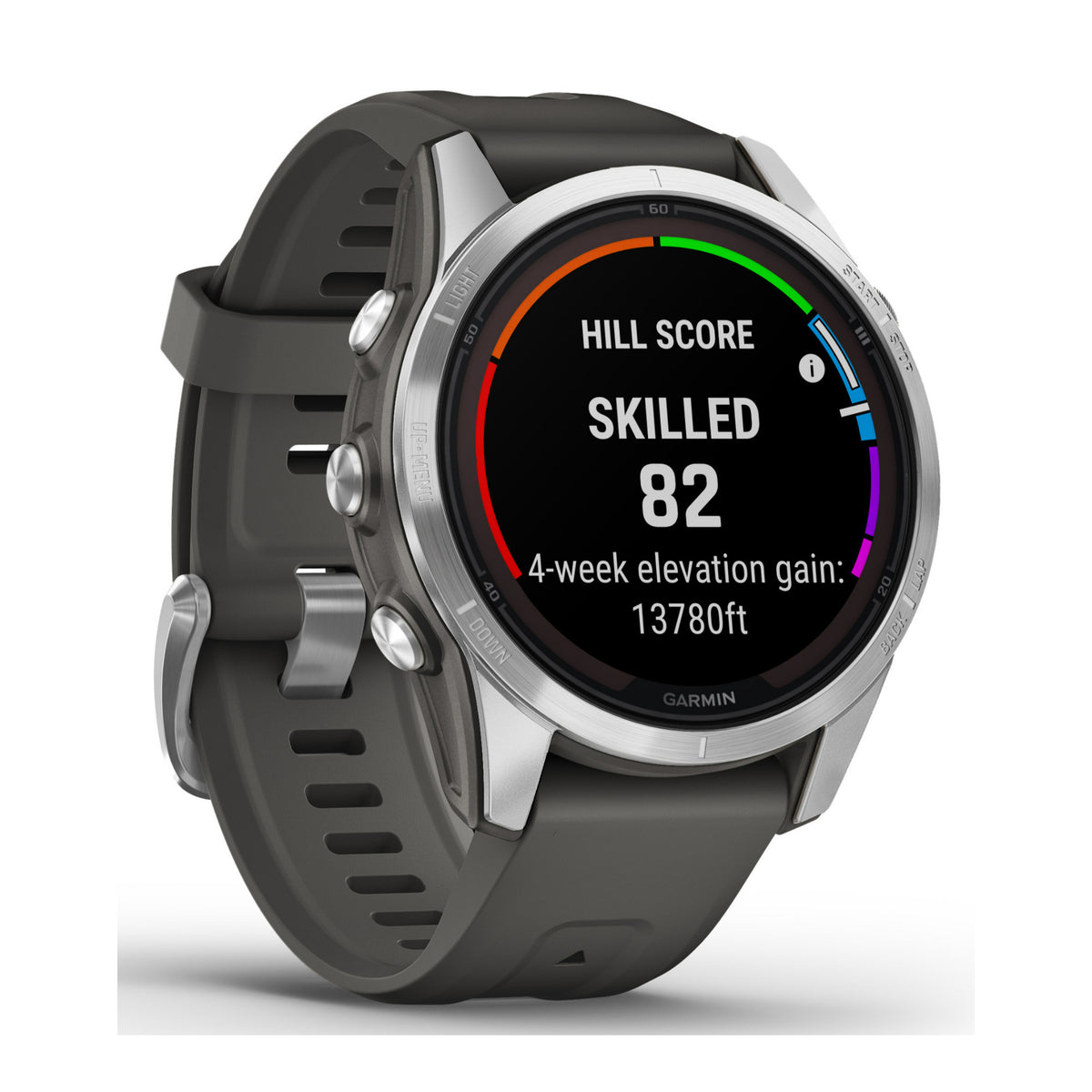 Garmin fenix 7S Pro Solar Multisport GPS Smartwatch (Silver with Graphite Band)