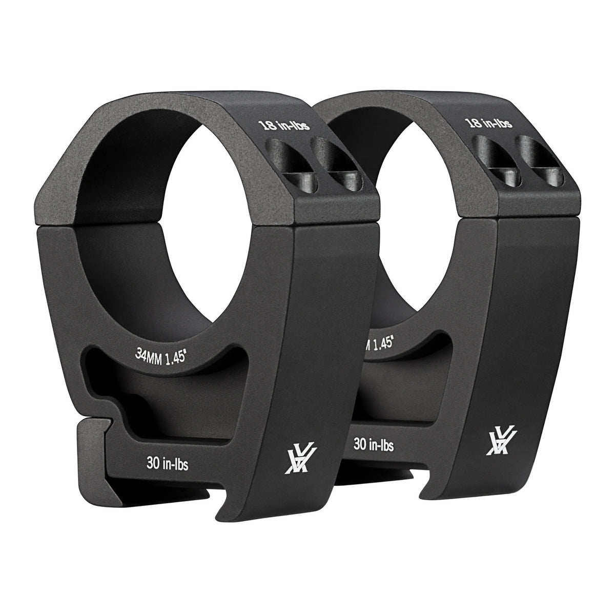 Vortex Pro Riflescope 34mm Picatinny/Weaver Compatible Aluminum Made Lightweight Rings (High)