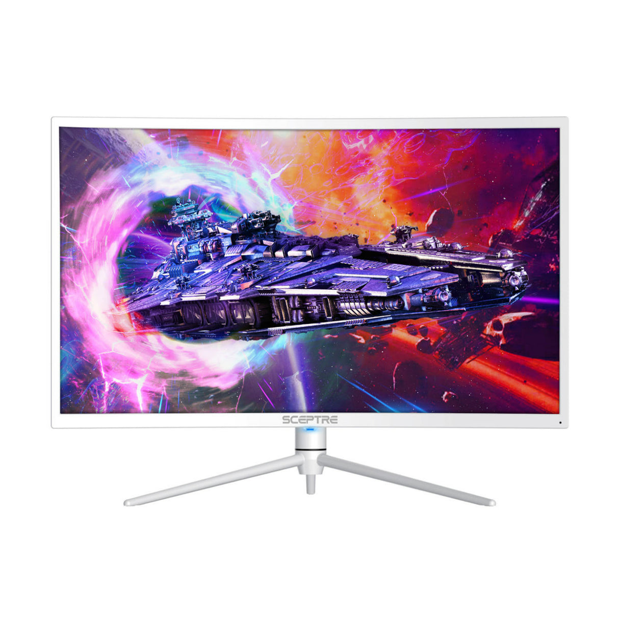 Sceptre 27-Inch Curved Nebula Series 16:9 2560x1440 165Hz Refresh Rate Gaming Monitor (White)