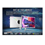Sceptre 27-Inch Curved Nebula Series 16:9 2560x1440 165Hz Refresh Rate Gaming Monitor (White)