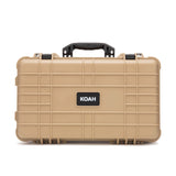 Koah Weatherproof Wheeled Hard Case with Customizable Foam (22 x 14 x 9 Inch) - Tan
