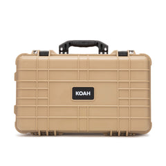Koah Weatherproof Wheeled Hard Case with Customizable Foam (22 x 14 x 9 Inch) - Tan