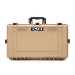 Koah Weatherproof Hard Case with Customizable Foam (28 x 17 x 7 Inch) - Tan