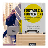 Koah Weatherproof Hard Case with Customizable Foam (18 x 14 x 7 Inch) - Tan (Open Box)