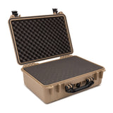 Koah Weatherproof Hard Case with Customizable Foam (18 x 14 x 7 Inch) - Tan (Open Box)