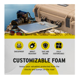 Koah Weatherproof Hard Case with Customizable Foam (18 x 14 x 7 Inch) - Tan