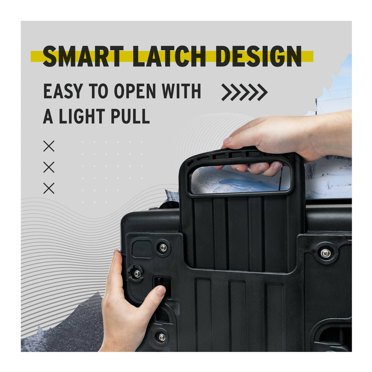 Koah Weatherproof Wheeled Hard Case with Customizable Foam (22 x 14 x 9 Inch) - Tan