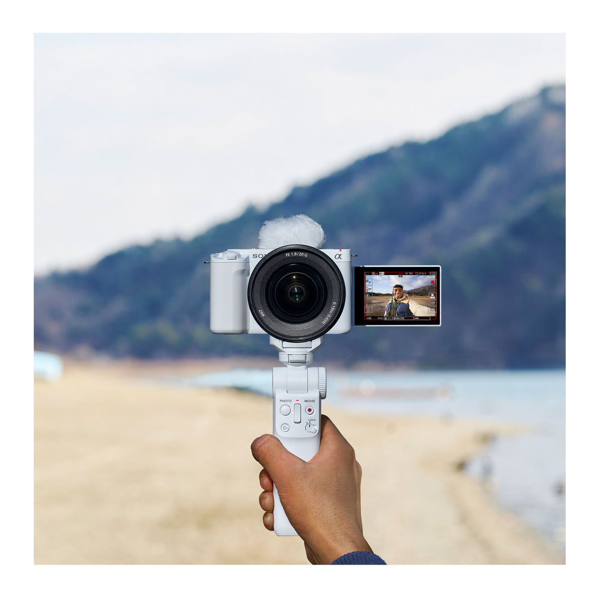 Sony Alpha ZV-E1 Full-frame Mirrorless Vlog Camera with 28-60mm Lens (ILCZV-E1/B, White) Bundle