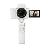 Sony Alpha ZV-E1 Mirrorless Camera (28-60, 50mm Lenses, Accessory Kit, & Shotgun Mic Kit -White)