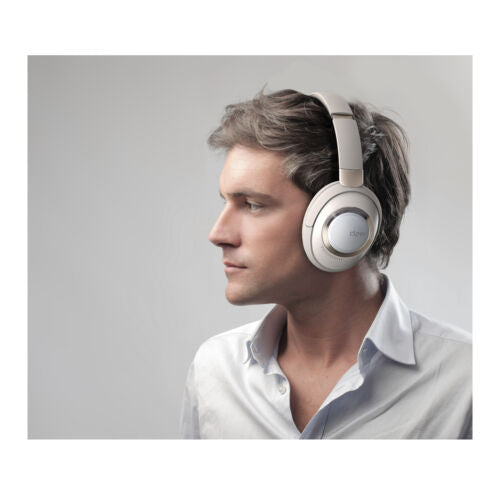 Cleer Audio Alpha Noise Canceling Hi-Res Audio Bluetooth 5.1 Over-Ear Headphones (Stone)