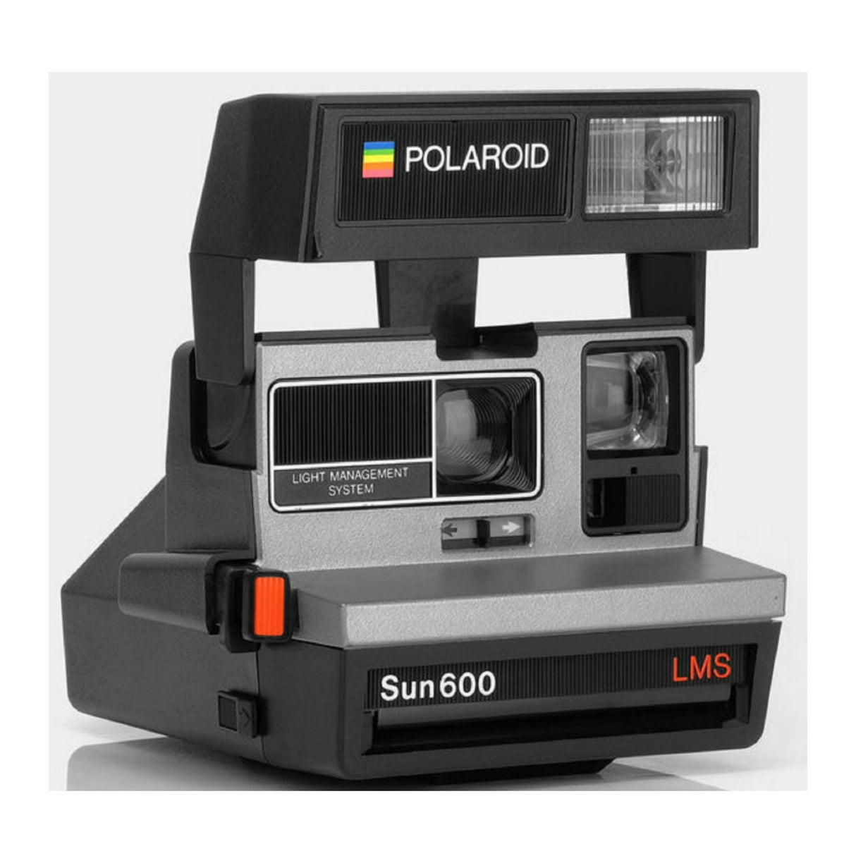Polaroid 600 Sun600 LMS Built-in Flash Instant Film Camera with Strap (Silver and Black)