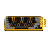 Logitech POP Keys Wireless Mechanical Keyboard with Emoji Keys - Blast Yellow w/Desk Mat