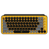 Logitech POP Keys Wireless Mechanical Keyboard with Emoji Keys - Blast Yellow w/Desk Mat
