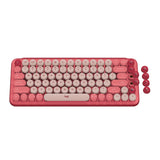 Logitech POP Keys Wireless Mechanical Keyboard with Emoji Keys Heartbreaker Rose w/Desk Mat