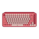 Logitech POP Keys Wireless Mechanical Keyboard with Emoji Keys Heartbreaker Rose w/Desk Mat