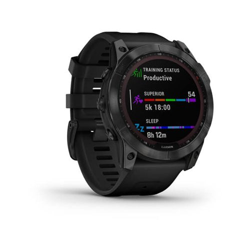Garmin Fenix 7X Sapphire Solar GPS Smartwatch with Black Band (Black)