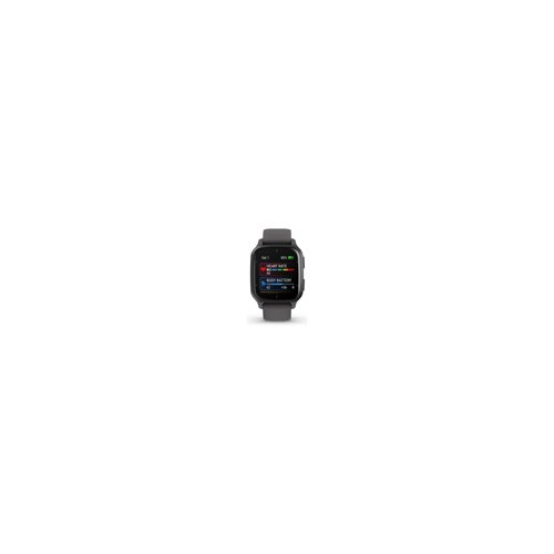 Garmin Venu Sq 2 Smartwatch (Slate) Bundle with Charger Stand Port Protector Plugs (x9)