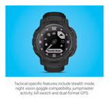 Garmin Instinct® Crossover Solar Tactical Edition Hybrid Smartwatch (Black)