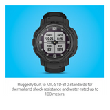 Garmin Instinct® Crossover Solar Tactical Edition Hybrid Smartwatch (Black)
