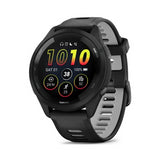 Garmin Forerunner 265 Black Bezel and Case Smartwatch with Silicone Straps (Black/Powder Gray)