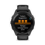 Garmin Forerunner 265 Black Bezel and Case Smartwatch with Silicone Straps (Black/Powder Gray)