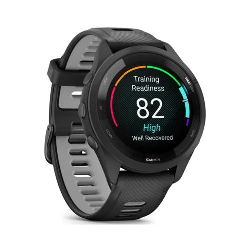 Garmin Forerunner 265 Black Bezel and Case Smartwatch with Silicone Straps (Black/Powder Gray)