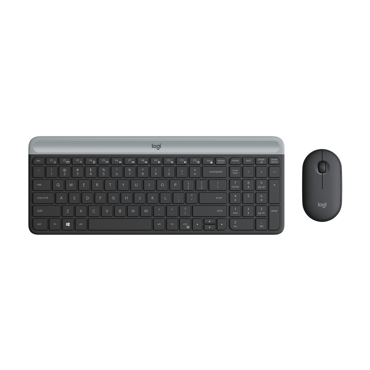 Logitech MK470 Ultra-Slim Compact Wireless Keyboard and Mouse Combo with Optical Tracking (Graphite)