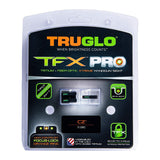 TruGlo TFX Pro Tritium and Fiber Optic Xtreme 1x Magnification Alloy Steel Handgun Sights (Black)